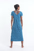 Sure Design Womens Infinitee Ohm V Neck Tee Dress Denim Blue