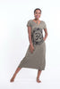 Sure Design Womens Infinitee Ohm V Neck Tee Dress Green