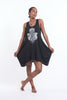 Super Soft Cotton Fatima Hand Tank Dress Silver on Black