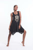 Super Soft Cotton Dreamcatcher Tank Dress Gold on Black