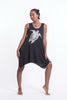 Super Soft Cotton Tribal Turtle Tank Dress Silver on Black