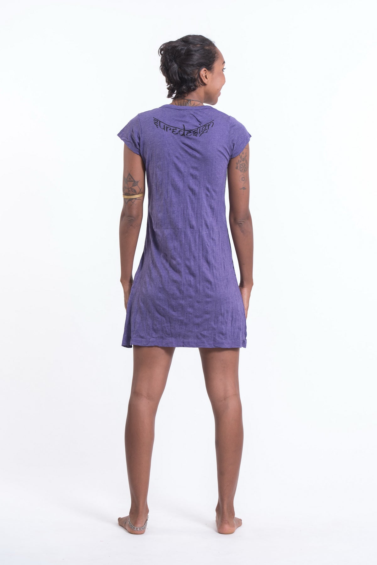 Sure Design Women's Big Face Ganesh Dress Purple