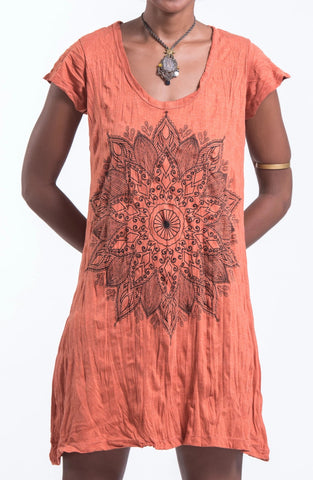 Sure Design Women's Lotus Mandala Dress Orange