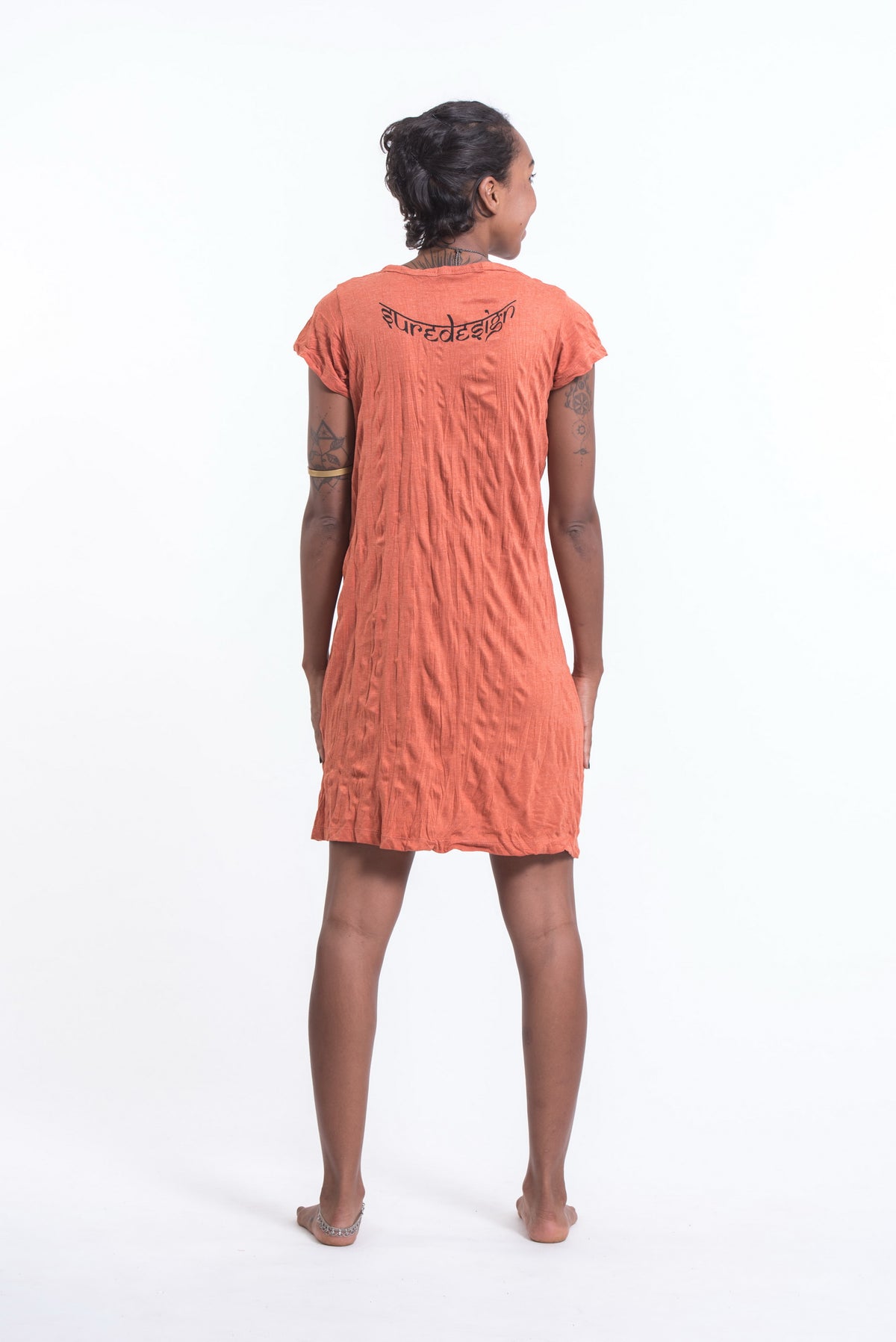 Sure Design Women's Lotus Mandala Dress Orange