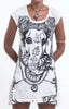Sure Design Women's Big Face Ganesh Dress White