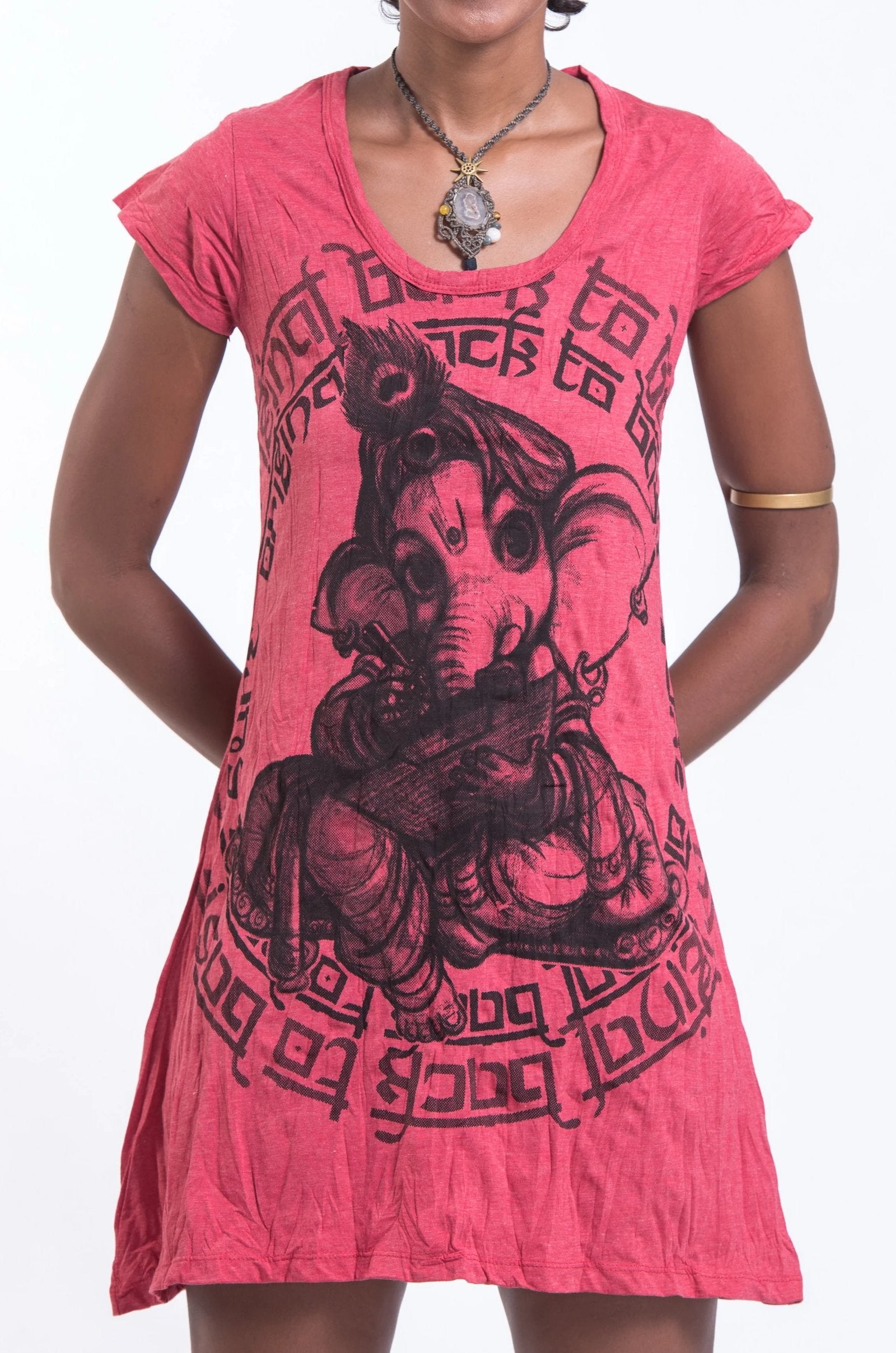 Sure Design Women's Baby Ganesh Dress Red