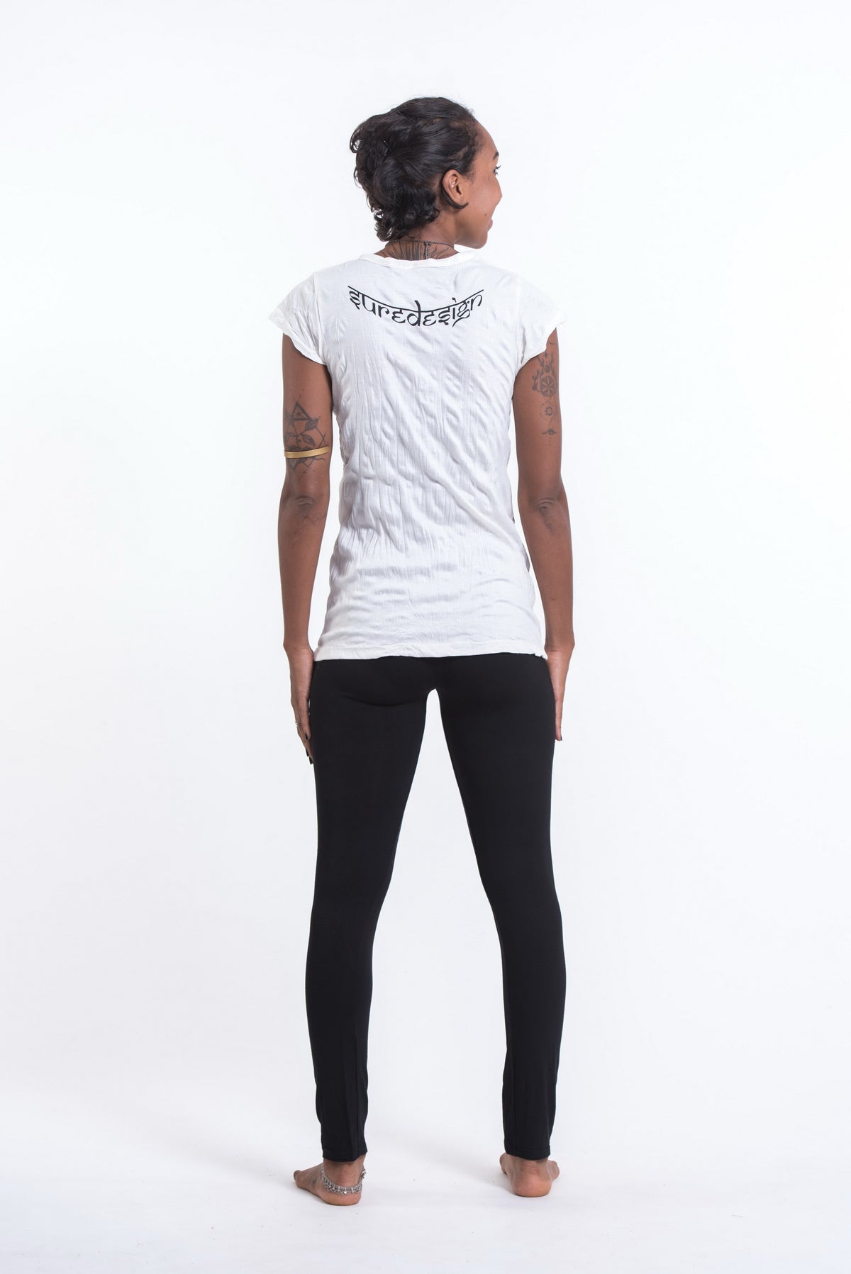 Sure Design Womens Octopus Weed T-Shirt White