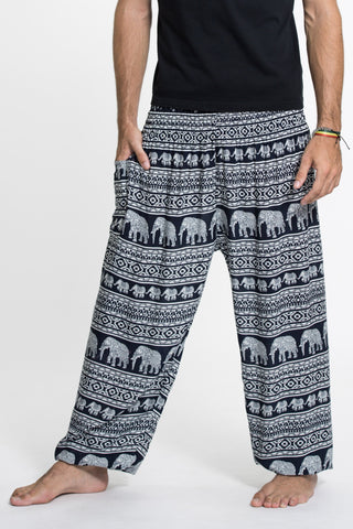 Boho Elephant Tall Harem Pants in Navy