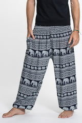 Boho Elephant Tall Harem Pants in Navy
