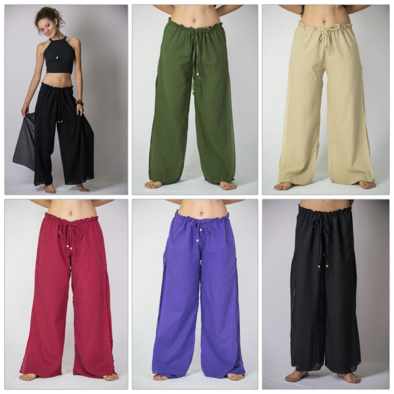 EE:Some® Ladies Tiered Wide Leg Pants - Terra Cotta