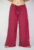 Thai Harem Double Layers Palazzo Pants in Solid Red