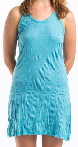 Sure Design Women's Blank Tank Dress Turquoise
