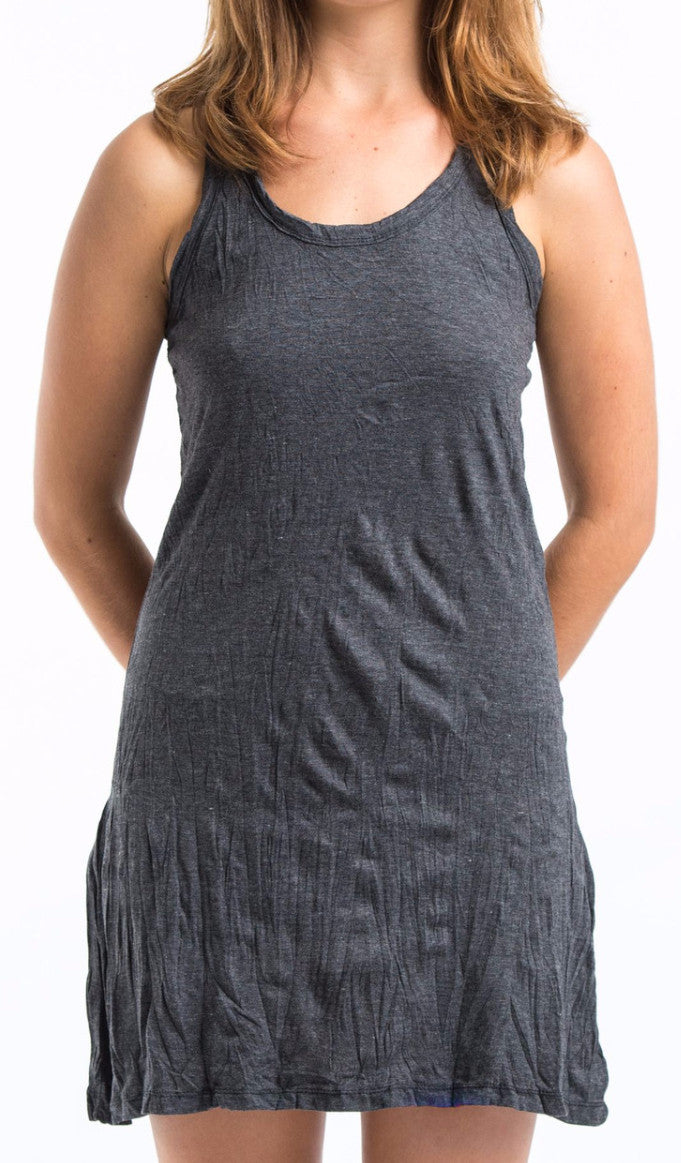 Sure Design Women's Blank Tank Dress Black