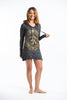 Sure Design Women's Infinitee Ohm Hoodie Dress Gold on Black