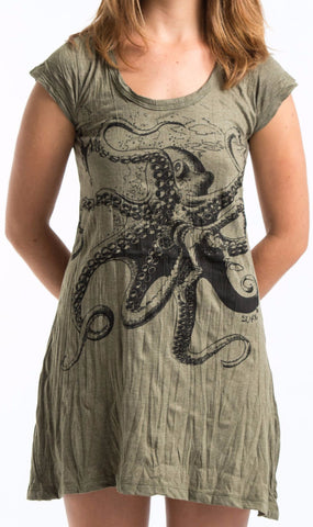 Sure Design Women's Octopus Dress Green
