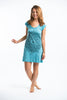 Sure Design Women's Lotus Mandala Dress Turquoise