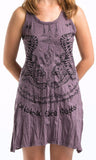 Wholesale Sure Design Women's Thai Tattoo Tank Dress Brown - $10.00