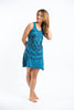 Sure Design Women's Thai Tattoo Tank Dress Denim Blue