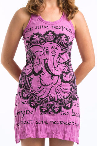 Sure Design Women's Ganesh Mandala Tank Dress Pink