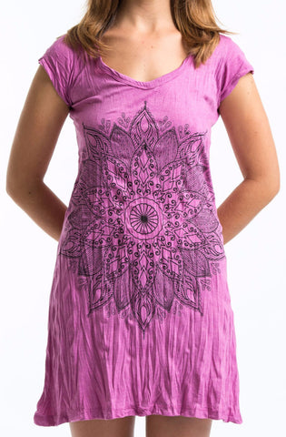 Sure Design Women's Lotus Mandala Dress Pink