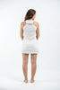 Sure Design Women's Butterfly Buddha Tank Dress White