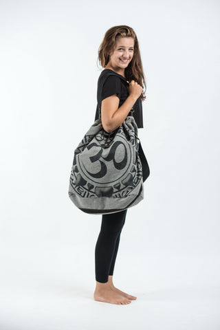 Infinitee Ohm Denim Drawstring Tote Bag