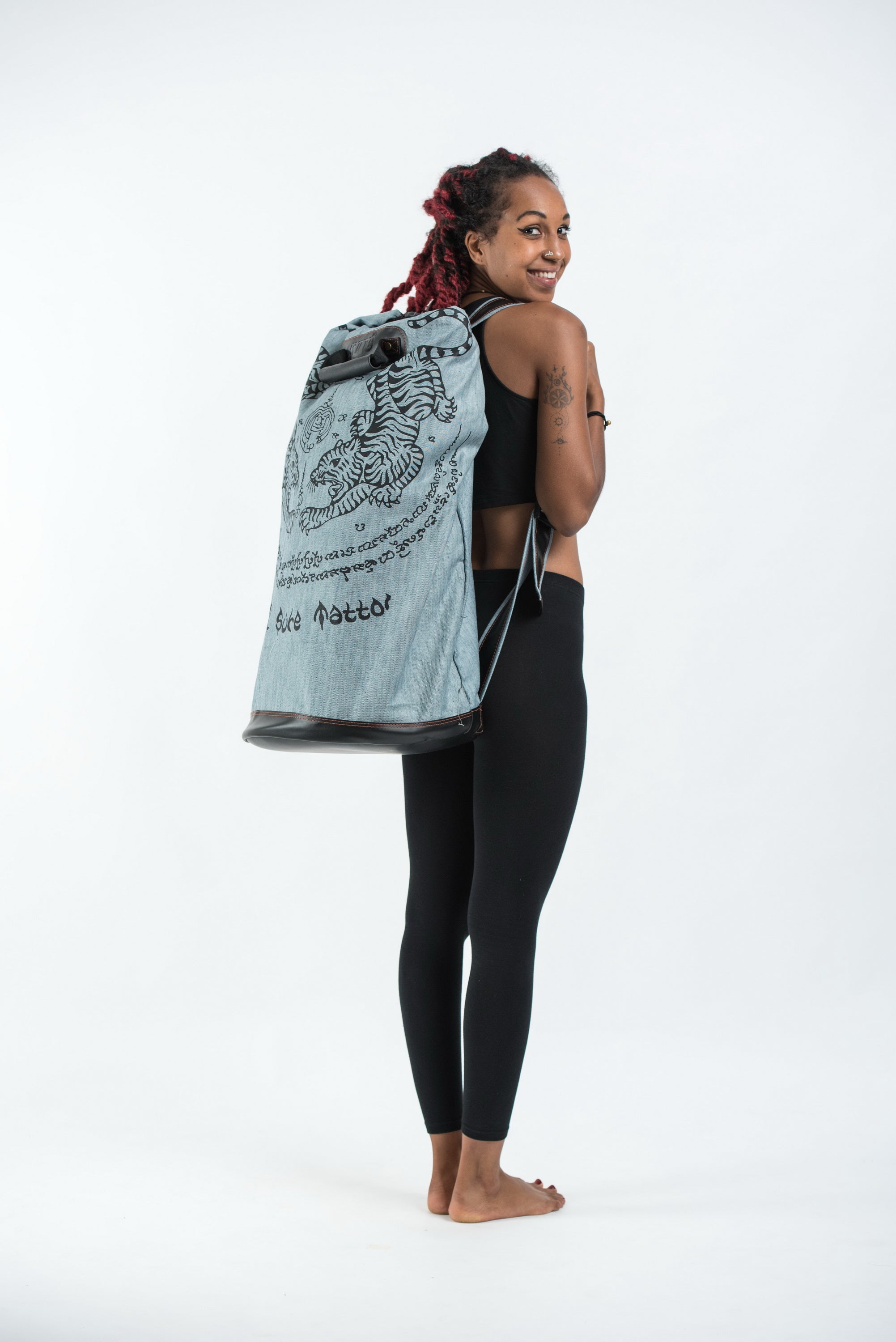 Thai Tattoo Denim Gear Backpack
