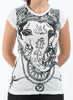 Sure Design Women's Big Face Ganesh T-Shirt White