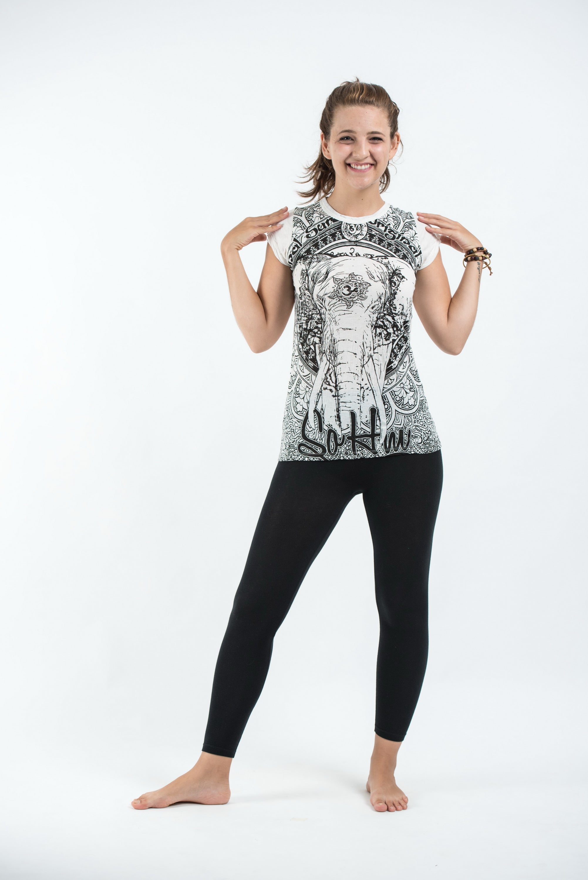 Sure Design Women's Wild Elephant T-Shirt White