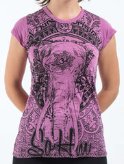 Sure Design Women's Wild Elephant T-Shirt Pink