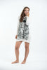 Sure Design Women's Meditation Buddha Hoodie Dress White