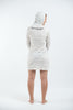 Sure Design Women's Meditation Buddha Hoodie Dress White