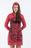 Sure Design Women's Meditation Buddha Hoodie Dress Red