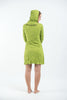 Sure Design Women's Antique Buddha Hoodie Dress Lime