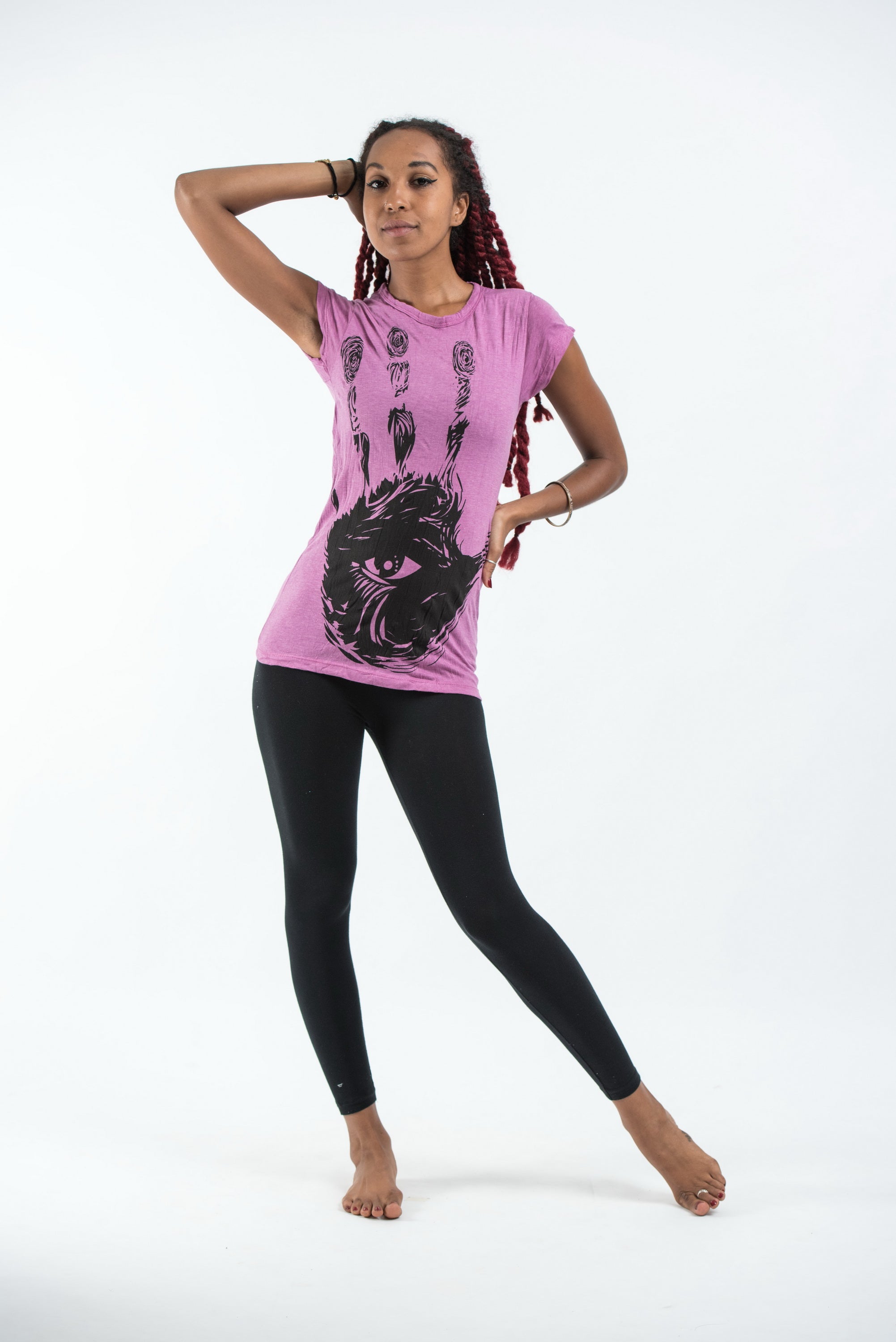Sure Design Women's Eye In Palm T-Shirt Pink