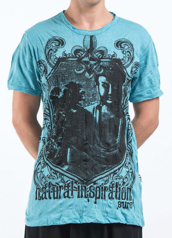 Sure Design Men's Antique Buddha T-Shirt Turquoise