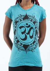 Sure Design Women's Infinitee Ohm T-Shirt Turquoise