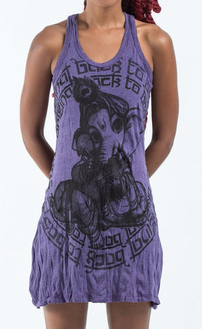 Sure Design Women's Baby Ganesh Tank Dress Purple