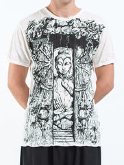 Sure Design Men's Meditation Buddha T-Shirt White