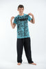 Sure Design Men's Meditation Buddha T-Shirt Turquoise
