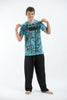 Sure Design Men's Meditation Buddha T-Shirt Turquoise