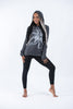 Sure Design Unisex Octopus Hoodie Silver on Black