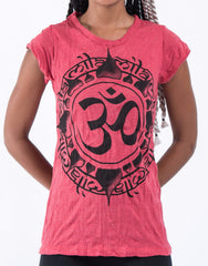 Sure Design Women's Infinitee Ohm T-Shirt Red