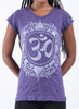 Sure Design Women's Infinitee Ohm T-Shirt Silver on Purple