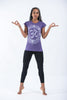 Sure Design Women's Infinitee Ohm T-Shirt Silver on Purple