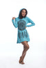 Sure Design Women's Dreamcatcher Hoodie Dress Turquoise