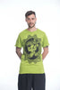 Sure Design Mens Ohm Buddha Face T-Shirt Lime