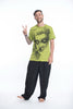 Sure Design Mens Buddha Face T-Shirt Lime