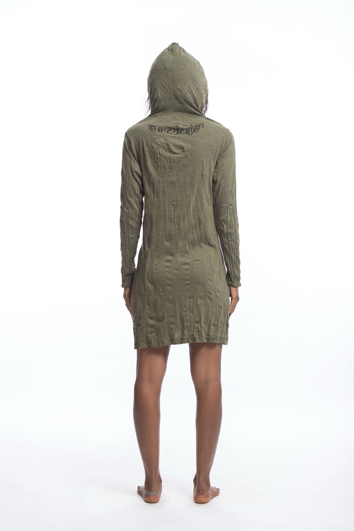 Sure Design Women's Octopus Hoodie Dress Green