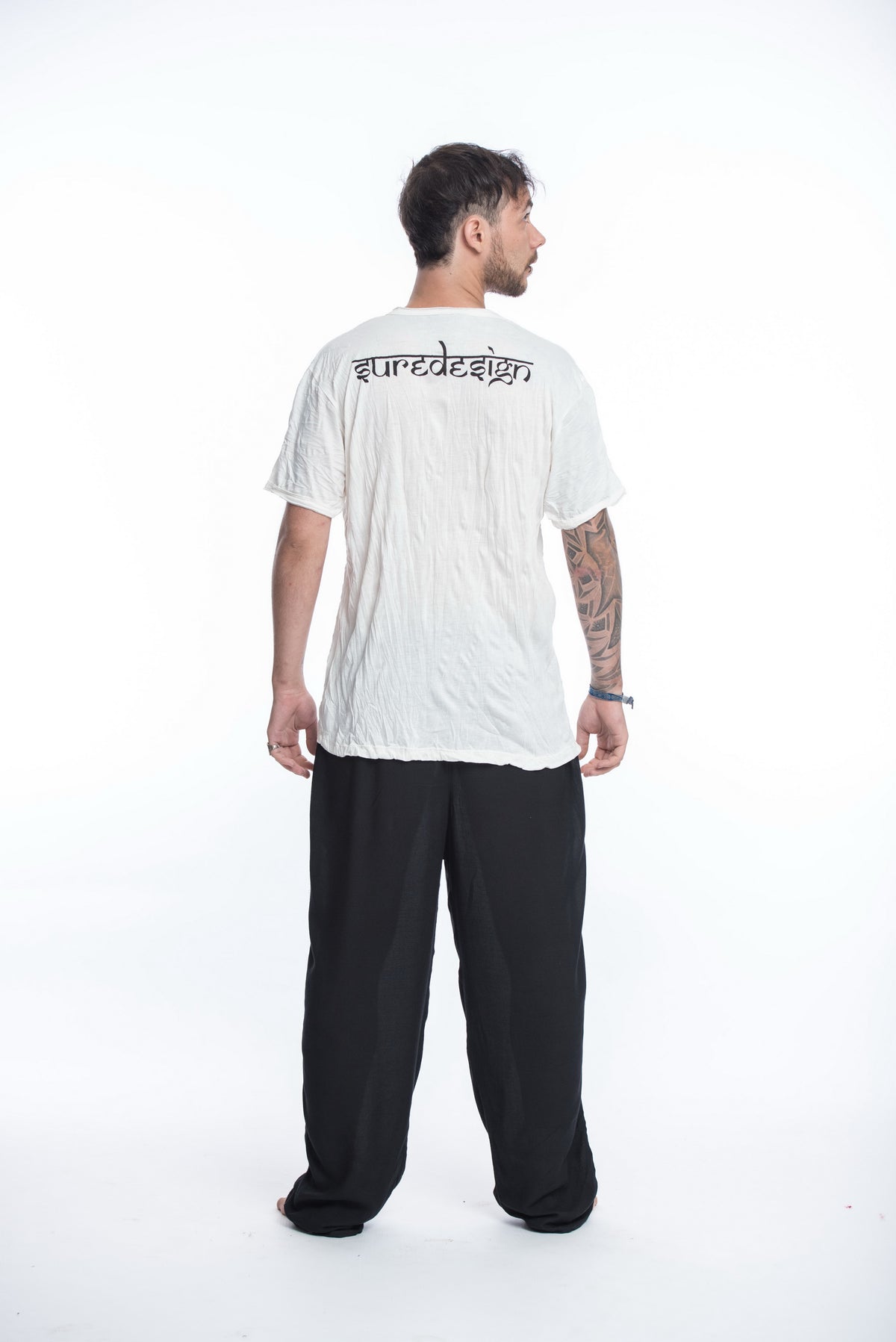 Sure Design Mens Muay Thai Fighting T-Shirt White